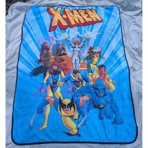 Marvel Xmen X-men Throw Blanket 5'x44" Wolverine Beast Storm Gambit